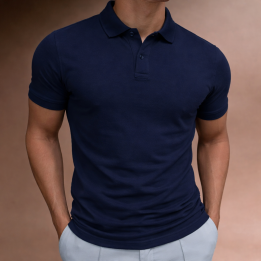 Export Quality Dark Navy Pique Polo Shirt