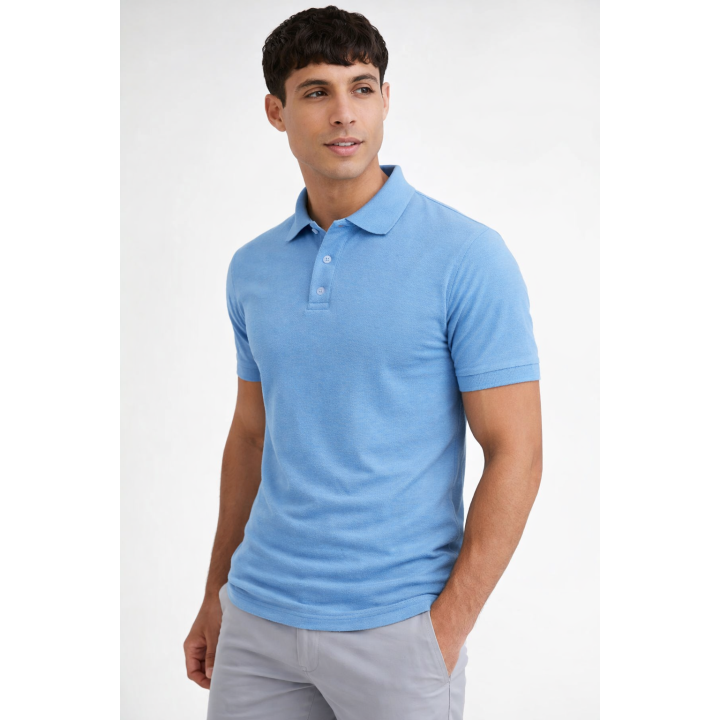 Export Quality Dark Navy Pique Polo Shirt