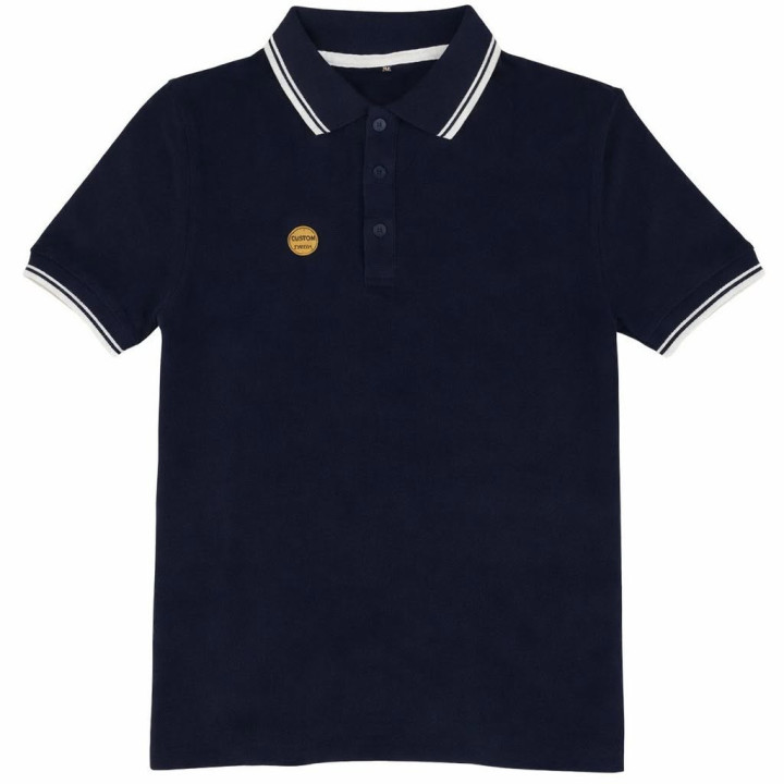 Soft Lycra Collar Navy Polo Shirt | Stylish & Comfortable